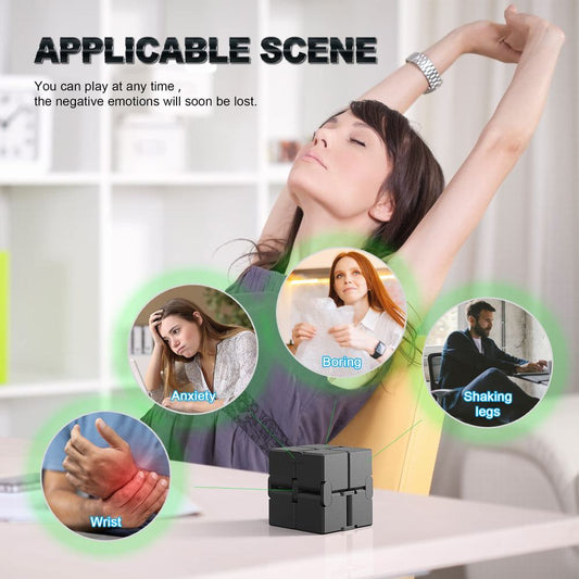 Aluminum Alloy Infinite Magic Cube Anti Stress Fidget Toys