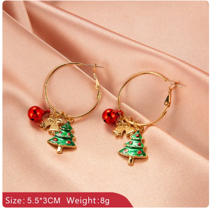 New Christmas Snowman Bells Dangle Earrings