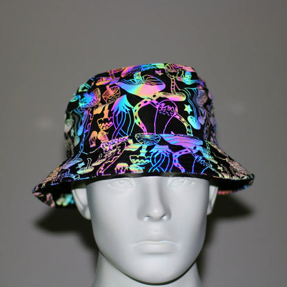 Reflective Bucket Hat Y2K Harajuku