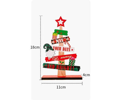 Desktop Christmas Tree Santa Claus DIY Decoration Wooden
