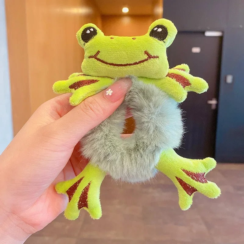 Hair Circle Girl Frog Plush