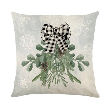 Linen Christmas Pillow  Cushion Cover 45x45cm