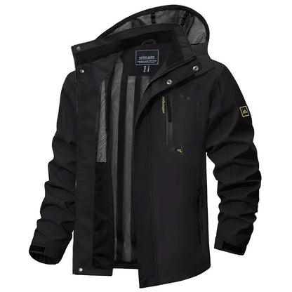 Jackets Mens Mesh Lined Waterproof Rain Jacket
