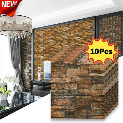 10Pcs 38.5X35cm 3D Wallpaper Decoration Self-adhesive Antique Foam
