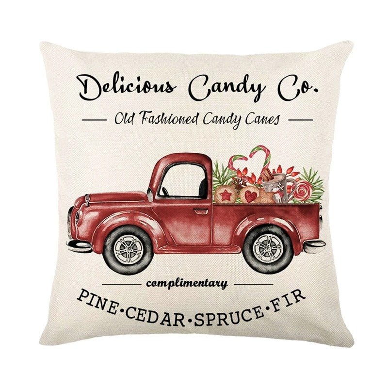 Linen Christmas Pillow  Cushion Cover 45x45cm