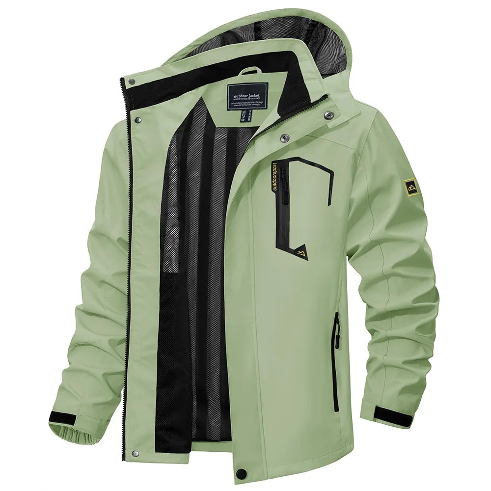 Jackets Mens Mesh Lined Waterproof Rain Jacket