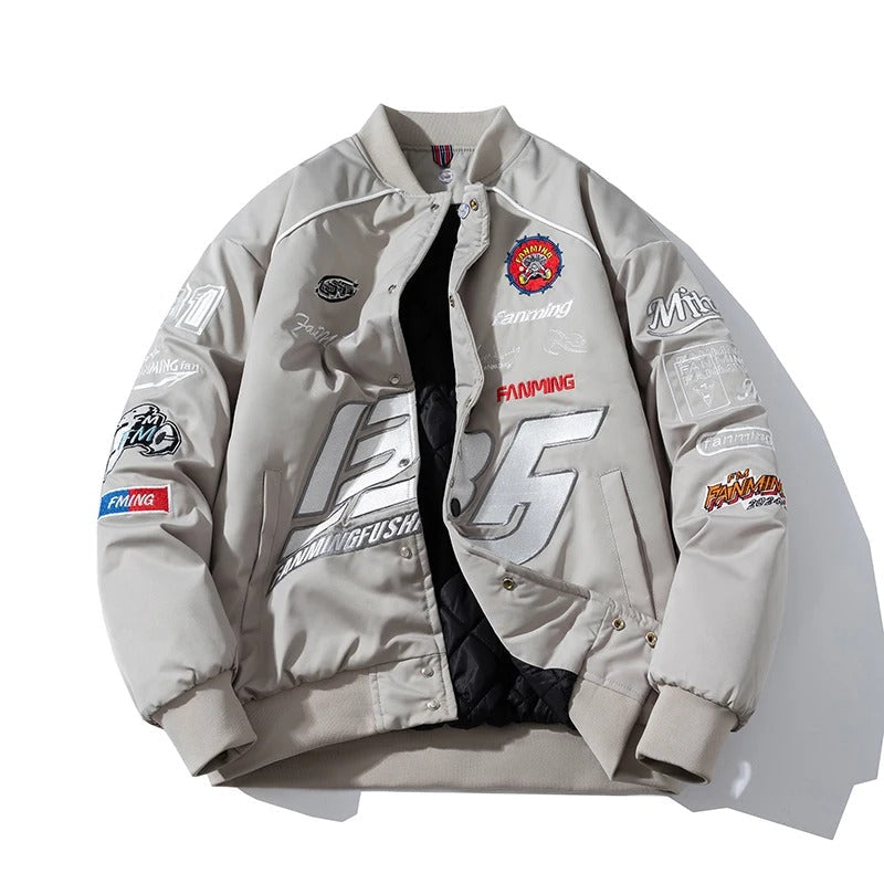Letter Embroidery Autumn Winter jacket