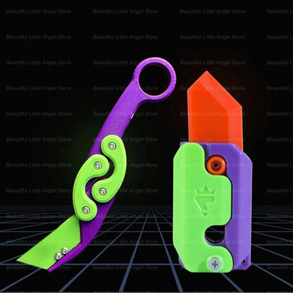 3D Printed Gravity Claw Knife Toy Stress Relief