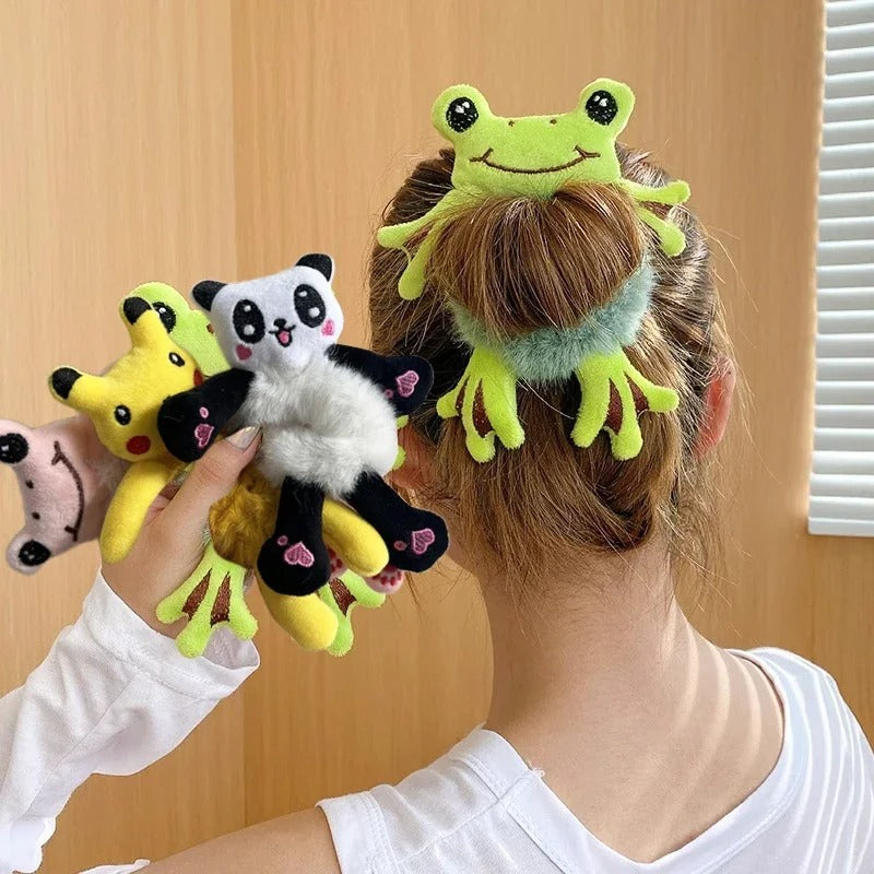 Hair Circle Girl Frog Plush