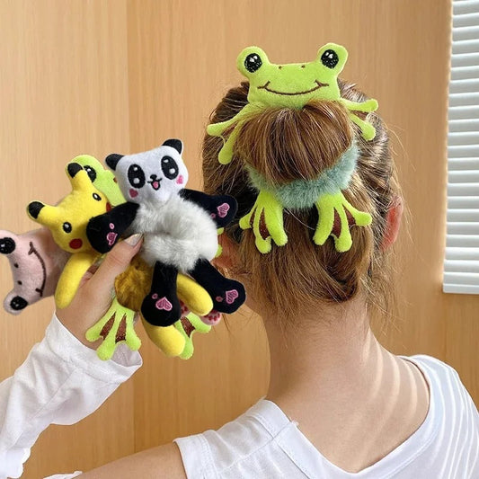 Hair Circle Girl Frog Plush