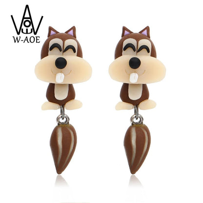 Cat Polymer Clay 3D animal Handmade earrings