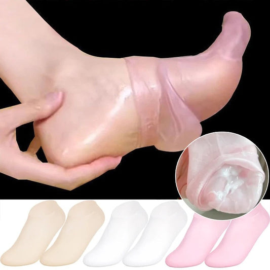 1Pairs Silicone Moisturizing Foot Socks for Dry Cracked Feet Foot Care Socks