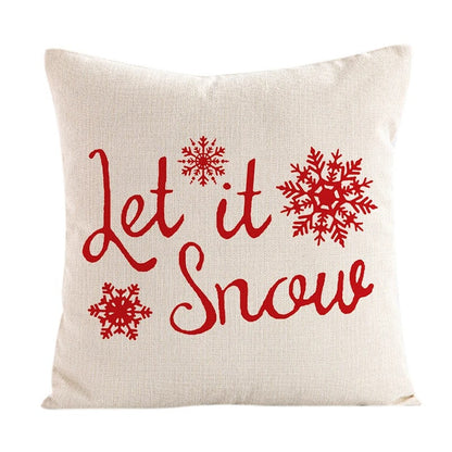 Linen Christmas Pillow  Cushion Cover 45x45cm