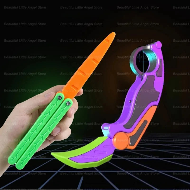 3D Printed Gravity Claw Knife Toy Stress Relief