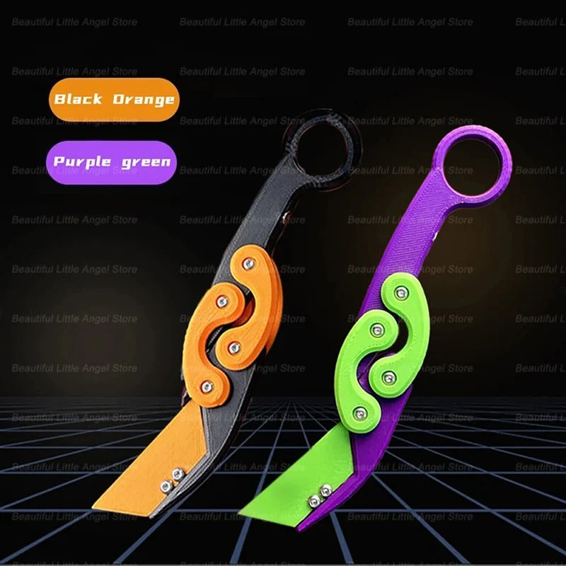 3D Printed Gravity Claw Knife Toy Stress Relief
