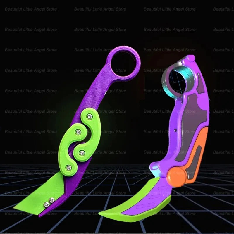 3D Printed Gravity Claw Knife Toy Stress Relief