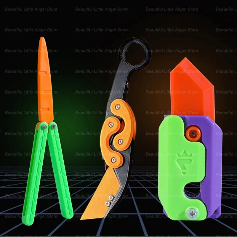 3D Printed Gravity Claw Knife Toy Stress Relief