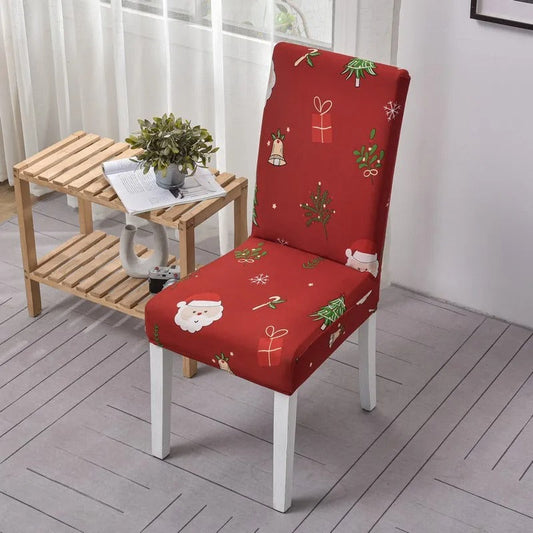 Christmas Dining Chair Covers Stretch Dining Chair Protector for Xmas Holiday