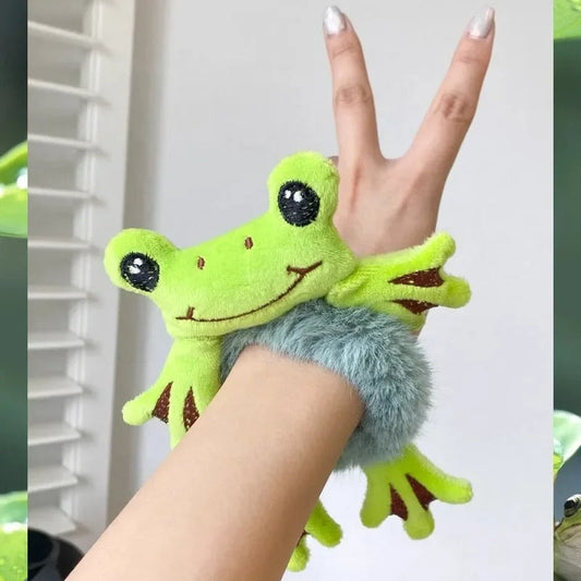 Hair Circle Girl Frog Plush