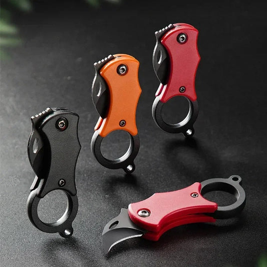 Folding Knife EDC Key Fox Claw Box Cutter Necklace Knife Camping Portable Self-defense Pocket Knife