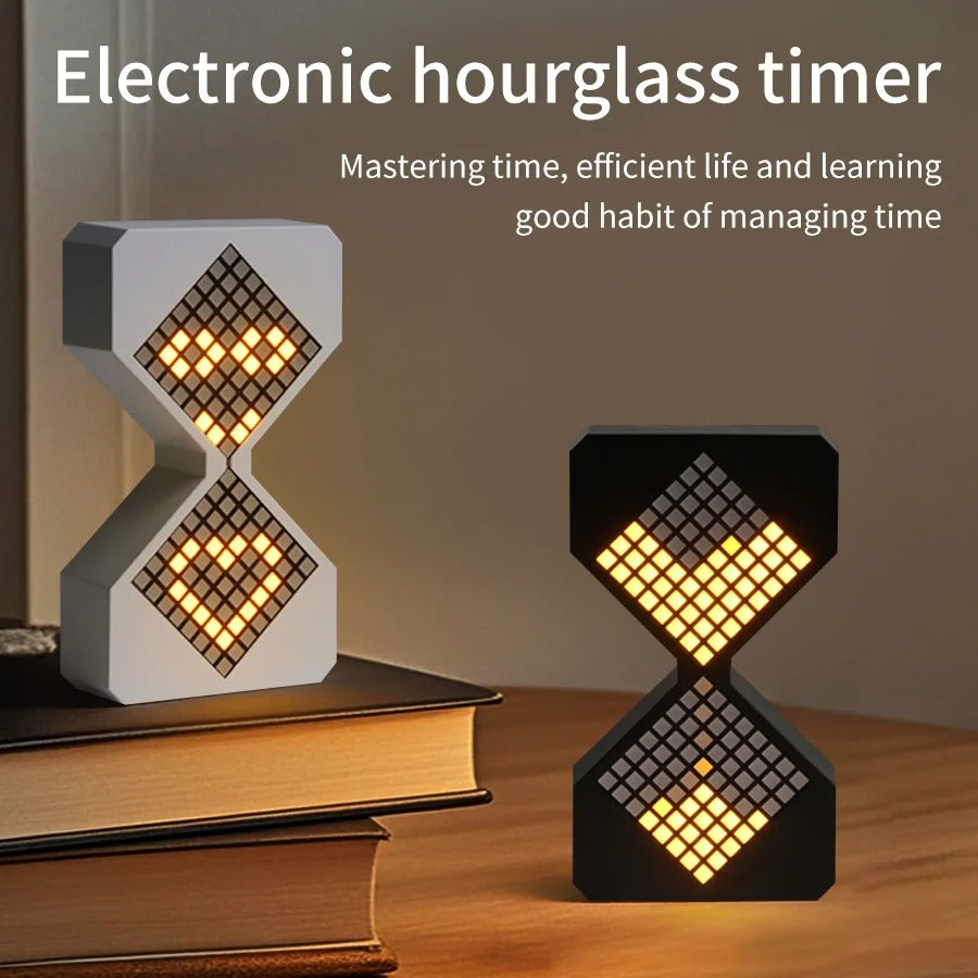 Creative 3D Hourglass LED Night Light with Electronic Timer