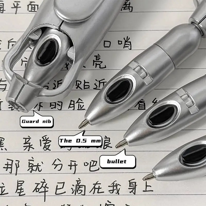 Creative Unique Folding Ballpoint Pen 0.5mm Black Gel