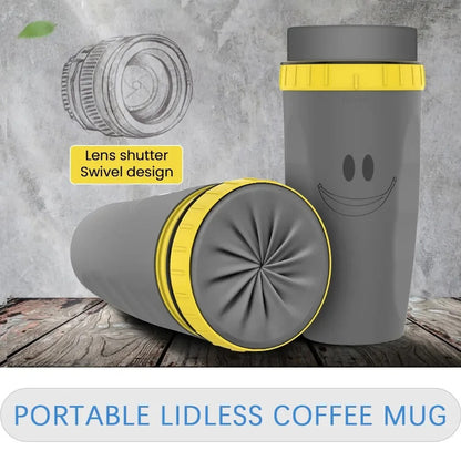French Lidless Twist Cup Creative Plastic Insulated Mug