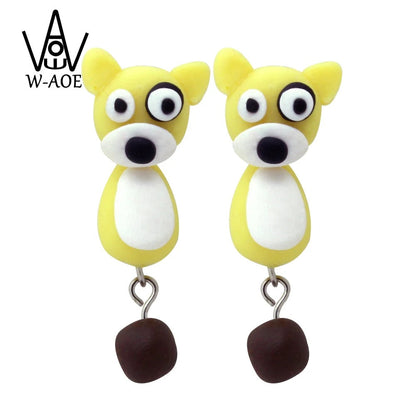 Cat Polymer Clay 3D animal Handmade earrings