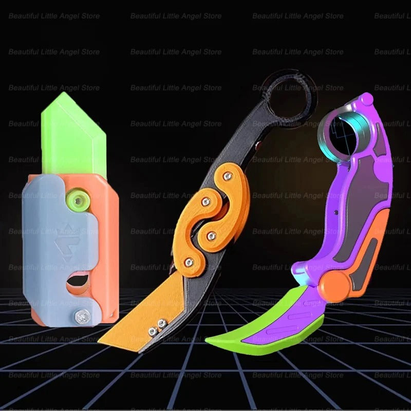 3D Printed Gravity Claw Knife Toy Stress Relief