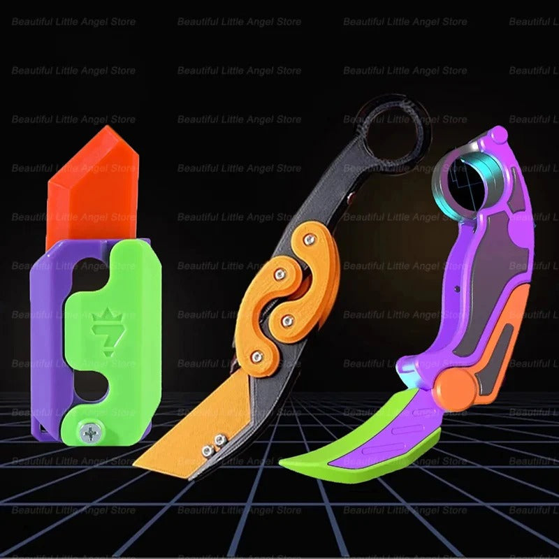 3D Printed Gravity Claw Knife Toy Stress Relief