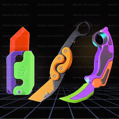 3D Printed Gravity Claw Knife Toy Stress Relief