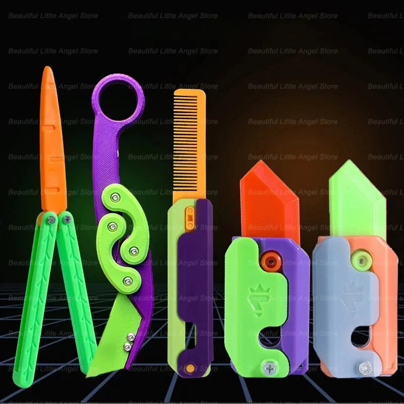 3D Printed Gravity Claw Knife Toy Stress Relief