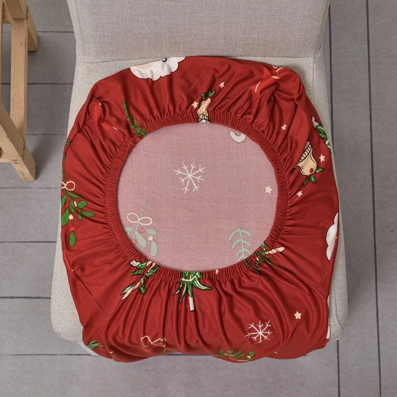 Christmas Dining Chair Covers Stretch Dining Chair Protector for Xmas Holiday