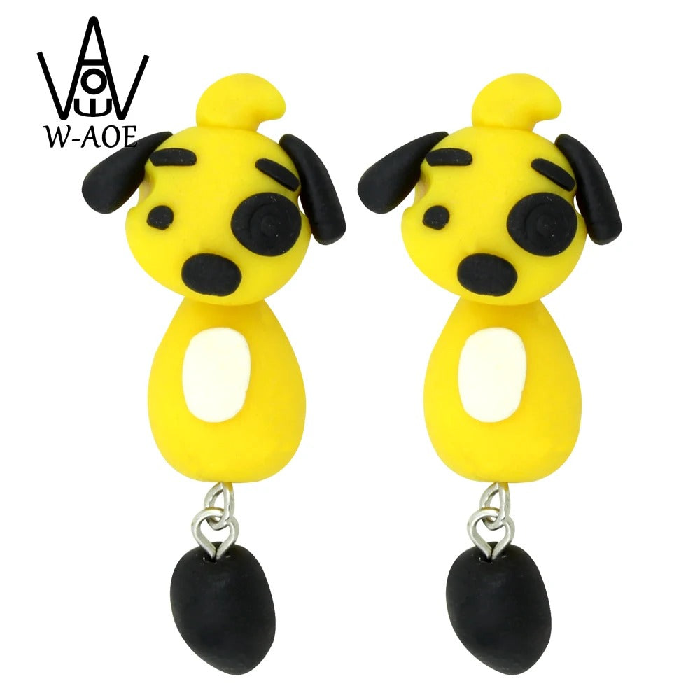 Cat Polymer Clay 3D animal Handmade earrings