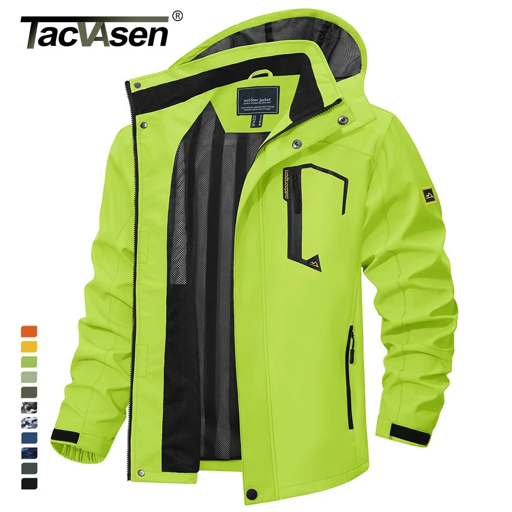 Jackets Mens Mesh Lined Waterproof Rain Jacket