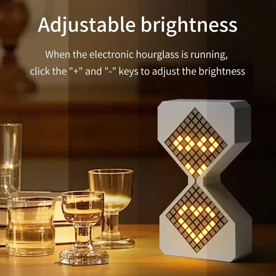 Creative 3D Hourglass LED Night Light with Electronic Timer