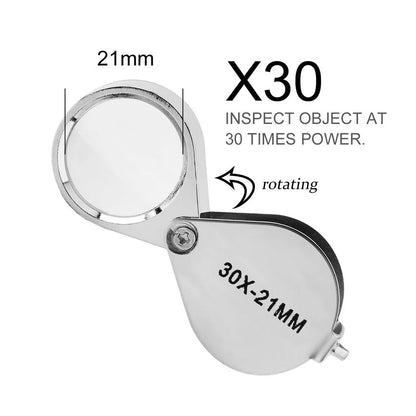 10-30X Pocket Loupe Magnifier