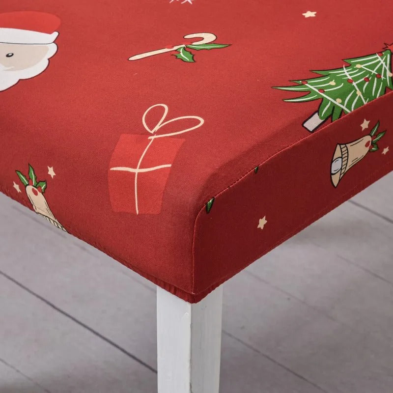 Christmas Dining Chair Covers Stretch Dining Chair Protector for Xmas Holiday