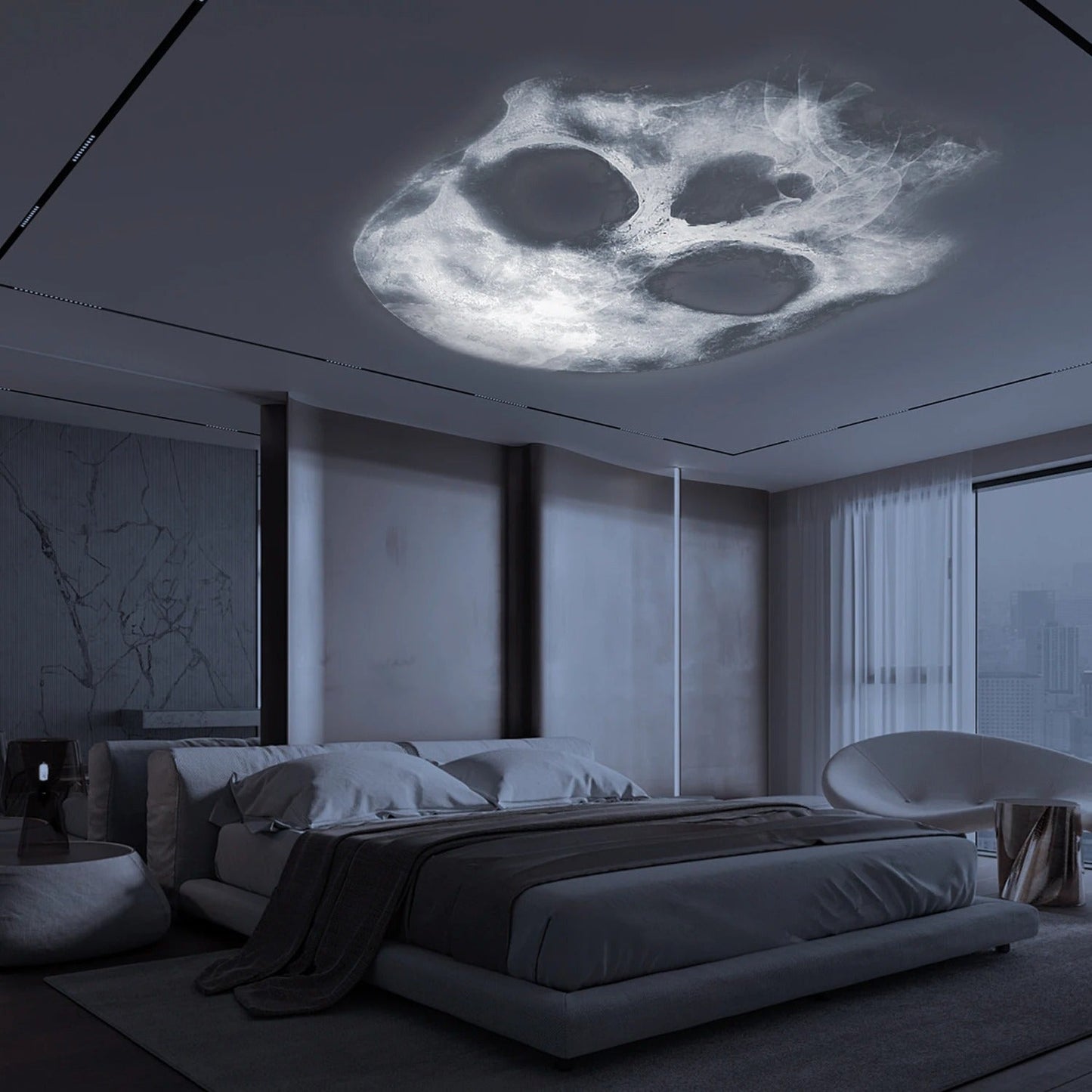 Skull projection lamp, USB lighting night light