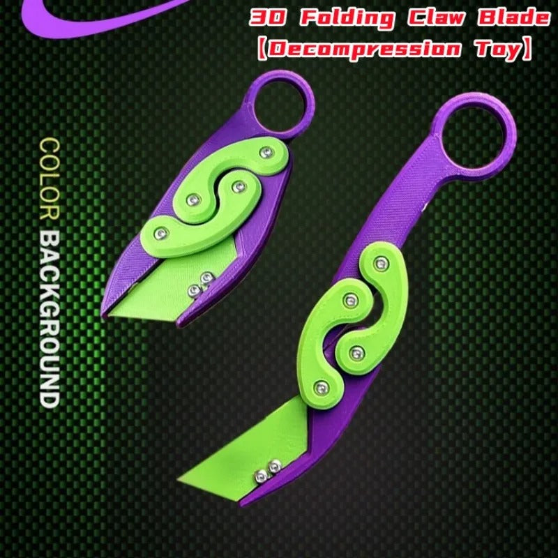 3D Printed Gravity Claw Knife Toy Stress Relief