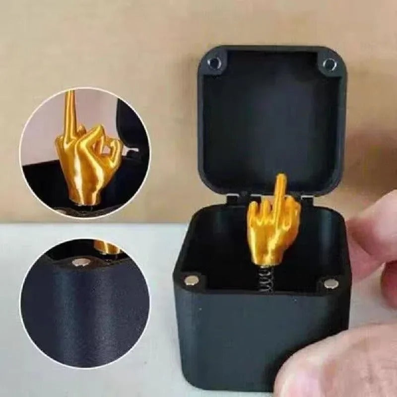Desk Decoration Middle Finger in the Box