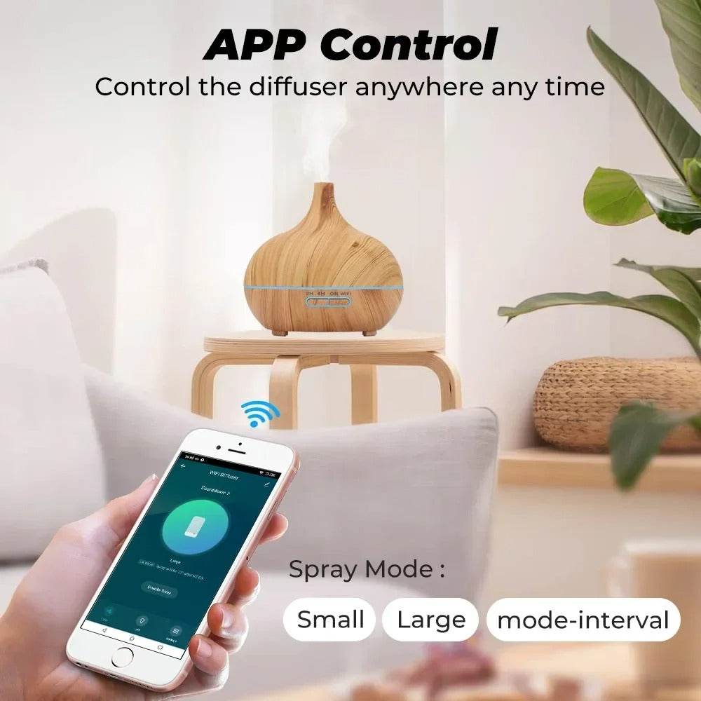 WiFi smart 550ML Electric Aroma Diffuser Essential Oil Diffuser Air Humidifier