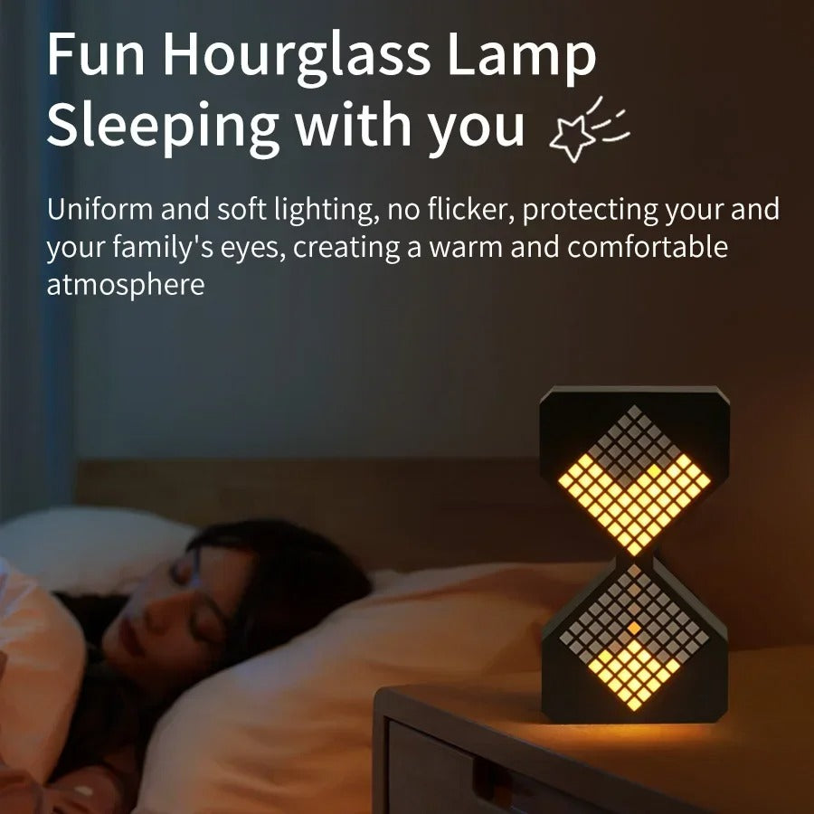 Creative 3D Hourglass LED Night Light with Electronic Timer