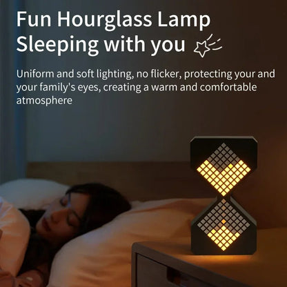 Creative 3D Hourglass LED Night Light with Electronic Timer