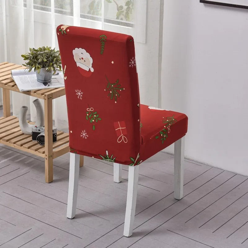 Christmas Dining Chair Covers Stretch Dining Chair Protector for Xmas Holiday