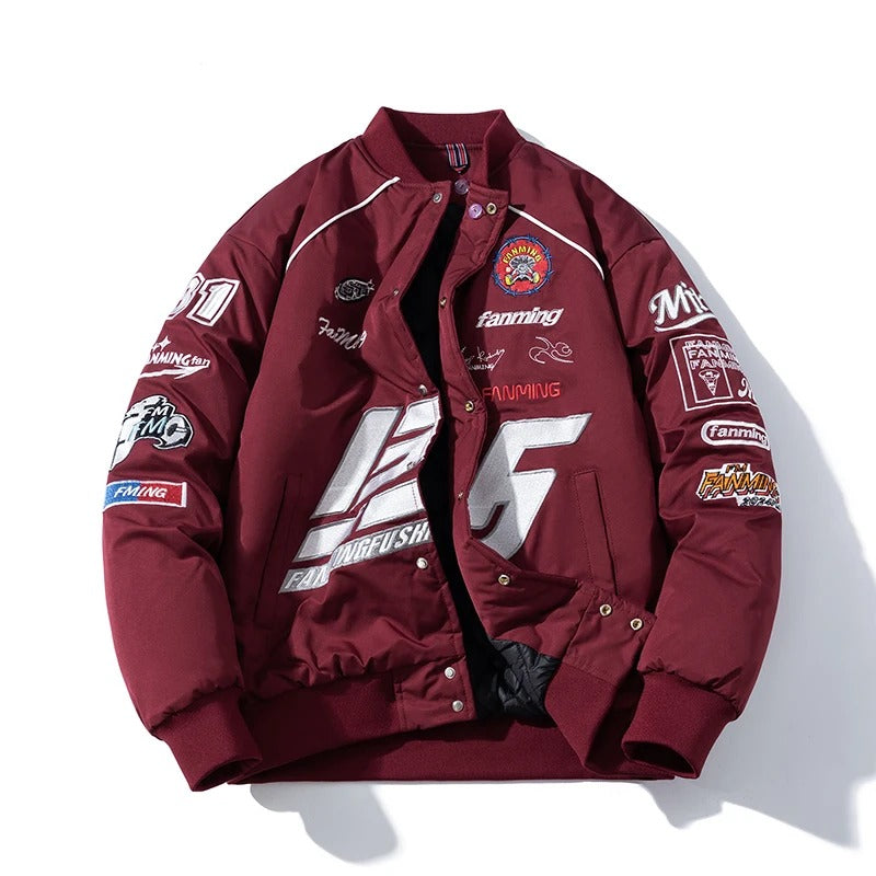 Letter Embroidery Autumn Winter jacket