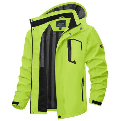 Jackets Mens Mesh Lined Waterproof Rain Jacket