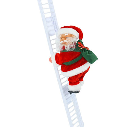 2024 Santa Claus Doll Climbing Ladder with Music Christmas Tree Ornaments Decorations