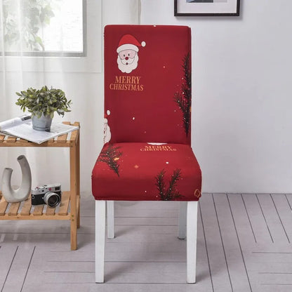 Christmas Dining Chair Covers Stretch Dining Chair Protector for Xmas Holiday