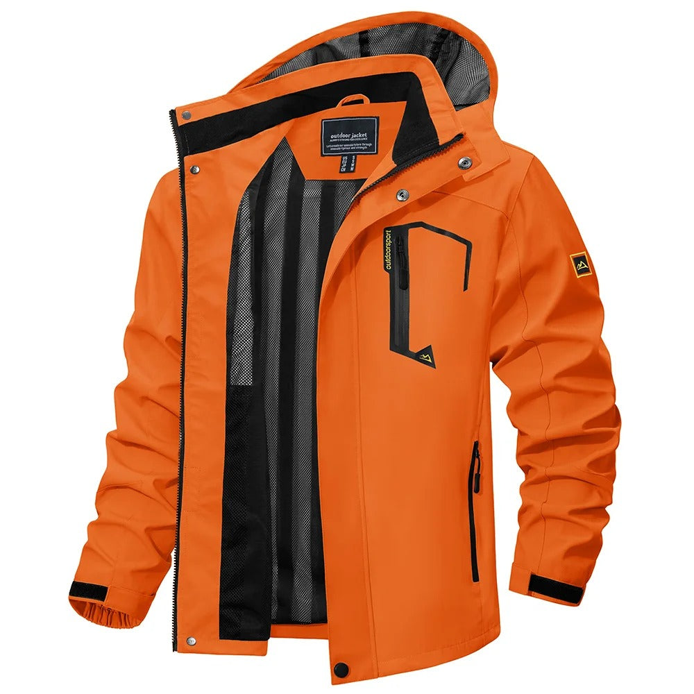 Jackets Mens Mesh Lined Waterproof Rain Jacket